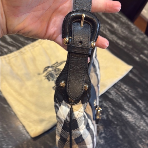 Burberry Plaid Handbag with Black leather Accents - Picture 3 of 16